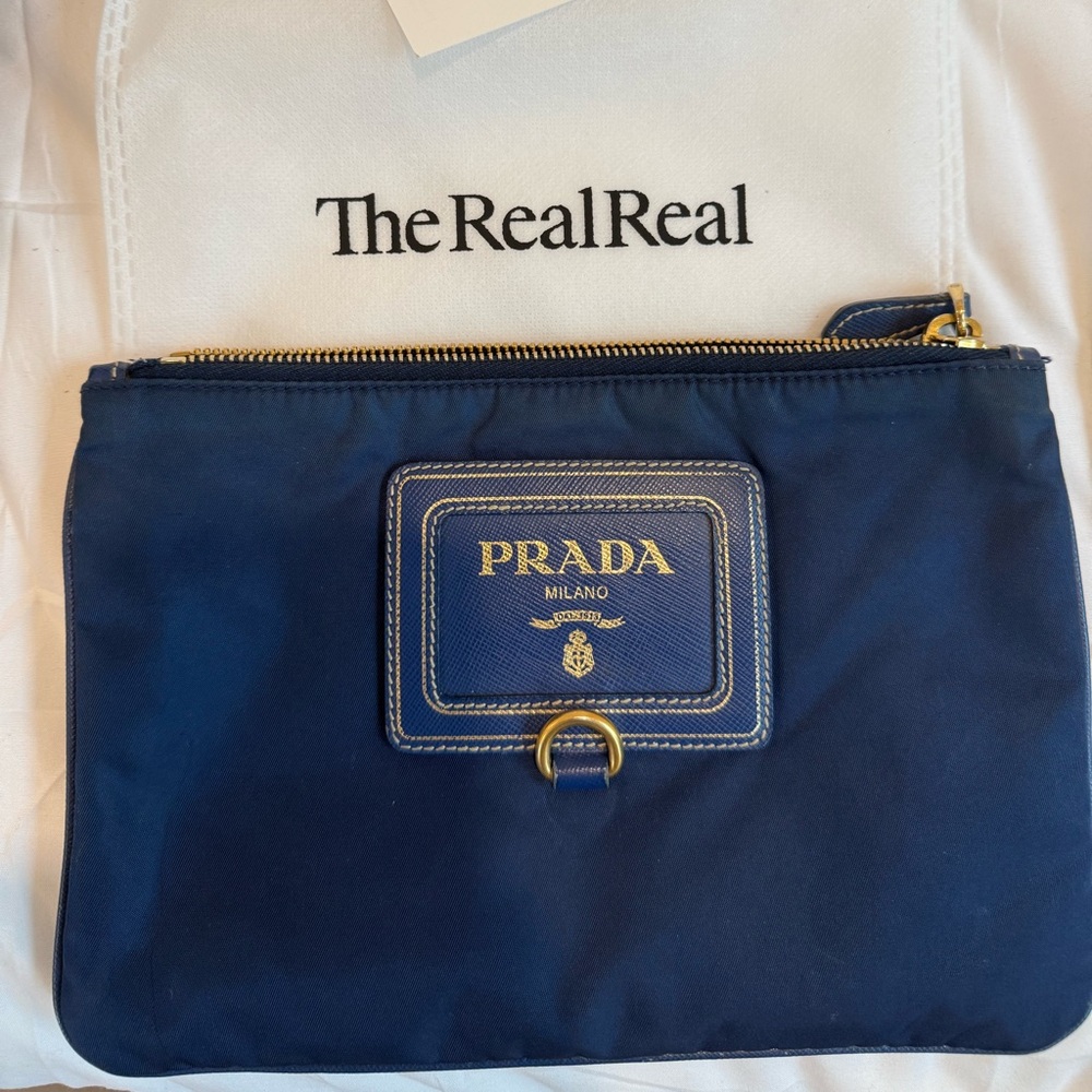 Cute Navy Prada Pouch